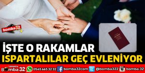 ISPARTALILAR GEÇ EVLENİYOR