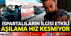 Ispartalıların aşıya ilgisi etkili