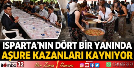 Isparta'nın dört bir yanında aşure kazanları kaynıyor