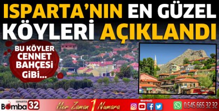 Isparta'nın en güzel köyleri açıklandı