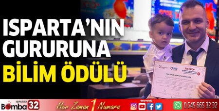 Isparta'nın gururuna Bilim Ödülü