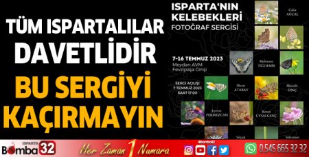 Isparta'nın Kelebekleri sergisi açılıyor
