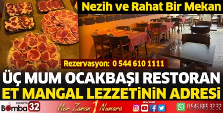 Isparta'nın nezih mekanı Et Mangal lezzetinin adresi 