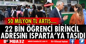 ISPARTA'NIN NÜFUSUNUN 300 BİNLERE ULAŞACAĞI HEDEFLENİYOR