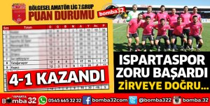 ISPARTASPOR EMİN ADIMLARLA ZİRVEYE