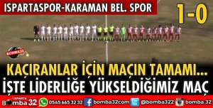 ISPARTASPOR KARAMAN MAÇININ 90 DAKİKASI 