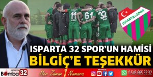ISPARTASPOR YÖNETİMİNDEN BİLGİÇ'E TEŞEKKÜR