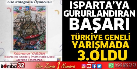 Isparta'ya gururlandıran başarı