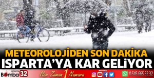 Isparta'ya kar geliyor