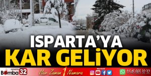 Isparta'ya kar geliyor