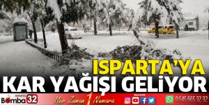 Isparta'ya kar geliyor