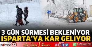 Isparta'ya kar geliyor