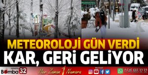 Isparta'ya kar yağışı geri geliyor