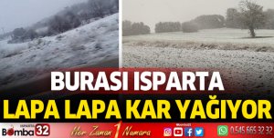 Isparta'ya kar yağıyor