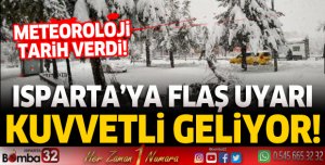 Isparta'ya kuvvetli kar yağışı uyarısı