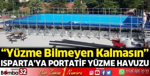 Isparta'ya portatif yüzme havuzu