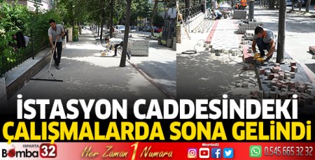 İstasyon caddesindeki çalışmalarda sona gelindi