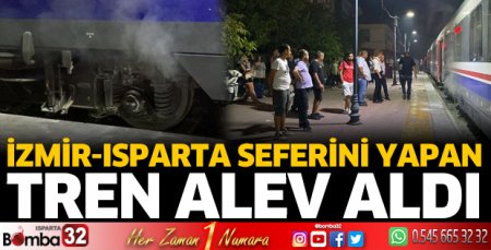 İstasyona yaklaşan tren alev aldı