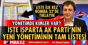 İŞTE AK PARTİ'NİN YENİ YÖNETİM LİSTESİ