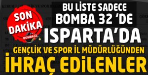 İşte Gençlik Ve Spor İl Müdürlüğünden İhraç Edilenler