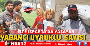 İŞTE ISPARTA’DA YAŞAYAN YABANCI UYRUKLU  SAYISI