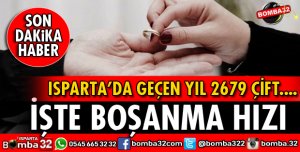 İŞTE ISPARTA'DA BOŞANMA HIZI