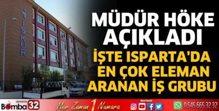İşte Isparta'da en çok eleman aranan iş grubu