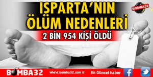 İŞTE ISPARTA'DA ÖLÜMLERİN NEDENLERİ