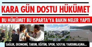 İŞTE ISPARTA'YA YAPILAN HİZMETLER
