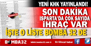 İŞTE O LİSTE BOMBA 32 DE  YENİ KHK YAYINLANDI!