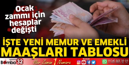 İşte yeni memur ve emekli maaşları tablosu