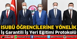 ISUBÜ Öğrencilerine İş Garantili İş Yeri Eğitimi Protokolü