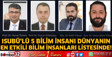 ISUBÜ’lü 5 bilim insanı 