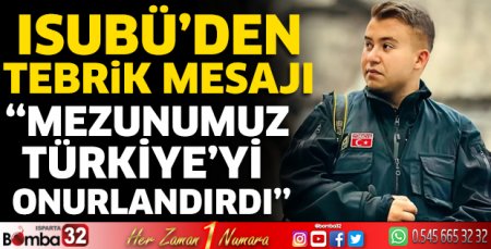 ISUBÜ'den tebrik mesajı