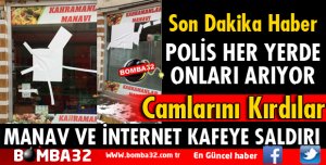 İŞYERLERİNE TAŞLI SALDIRI