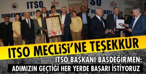 ITSO MECLİSİ’NE TEŞEKKÜR