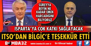ITSO’DAN BİLGİÇ’E TEŞEKKÜR