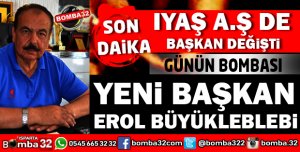 IYAŞ A.Ş DE YENİ BAŞKAN BÜYÜKLEBLEBİ