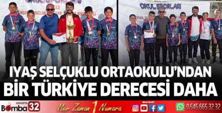 Iyaş Selçuklu Ortaokulu'ndan bir Türkiye derecesi daha 
