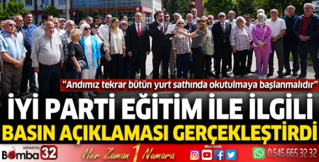 İYİ Parti eğitim ile ilgili basın açıklaması gerçekleştirdi