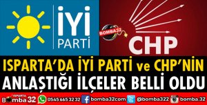 İYİ PARTİ İLE CHP’NİN ANLAŞTIĞI İLÇELER BELLİ OLDU
