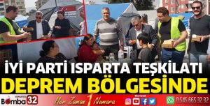 İYİ Parti Isparta teşkilatı deprem bölgesinde