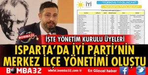 İYİ PARTİ MERKEZ İLÇE YÖNETİMİ BELİRLENDİ