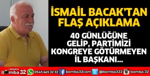 İYİ PARTİ ÜYESİ BACAK'TAN AÇIKLAMA