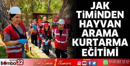 JAK timinden hayvan arama kurtarma eğitimi