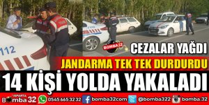 JANDARMA 14 ŞÜPHELİYİ YOLDA YAKALADI