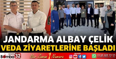 Jandarma Albay Çelik veda ziyaretlerine başladı