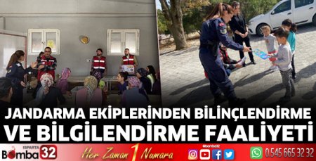 Jandarma ekiplerinden bilinçlendirme ve bilgilendirme faaliyeti