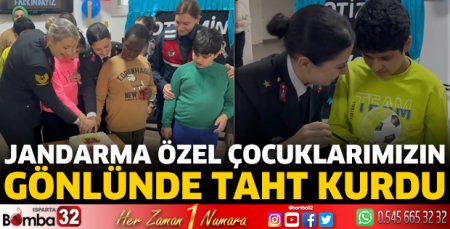 Jandarma özel çocuklarımızın gönlünde taht kurdu