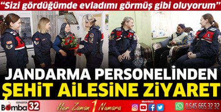 Jandarma personelinden Şehit ailesine ziyaret